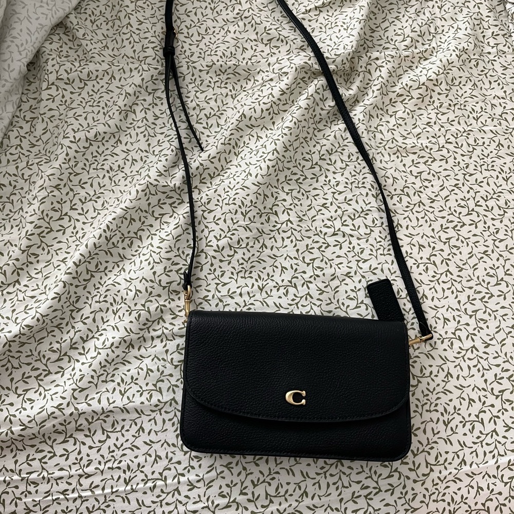 Coach Black Crossbody Bag with Gold Accent